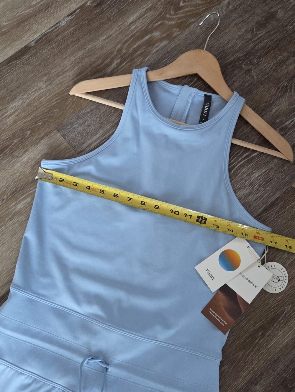 Vuori Daily Tennis Dress NWT Surf Blue Drawstring Built In Shorts Pickleball - Picture 3 of 16
